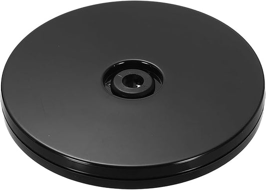 uxcell 1Pack Acrylic Lazy Susan Turntable, 4" Spinner Lazy Susan Turntable Organizer, Acrylic Ball Bearing Rotating Tray for Pantry Spice Rack Decorating, Black