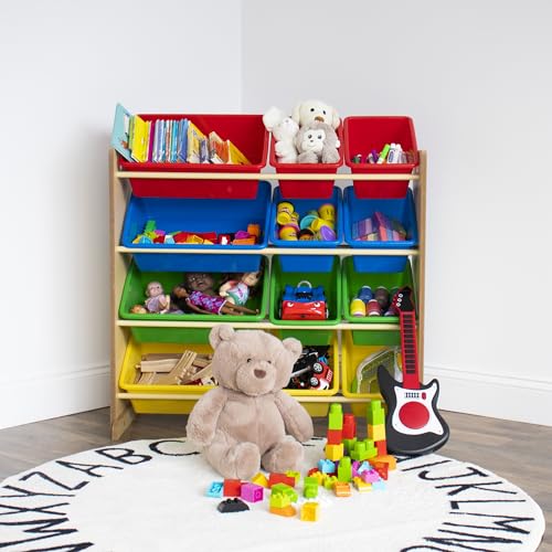 Humble Crew Kids Toy Organizer with 12 Bins, 4 Tier Storage - Image 3