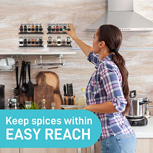 Spice Rack Wall Mounted 4 Tier – Space-Saving Kitchen - Image 7