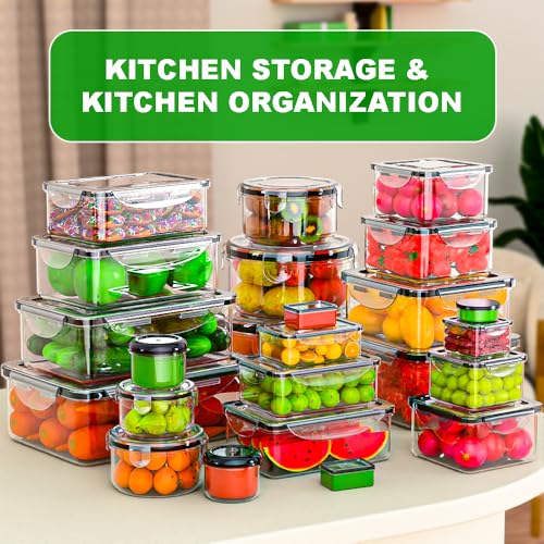 62 Pcs Large Food Storage Containers with Lids Airtight,Total - Image 7