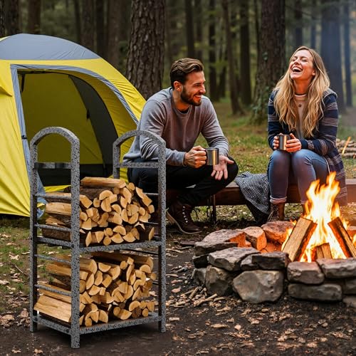 Takywep 30 Inch Indoor & Outdoor Firewood Rack, Heavy Duty - Image 5