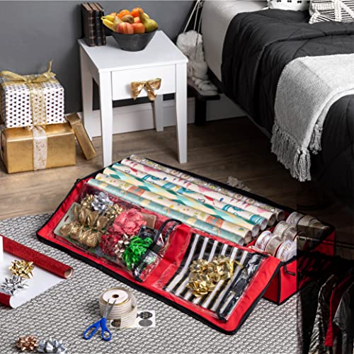 ZOBER Wrapping Paper Storage, Gift Wrapping Organizer Storage - Image 3