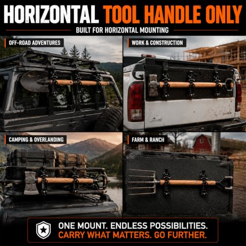 Heavy Duty Metal Rubber Shovel Mount Kit, Shovel Holder for Truck - Image 7
