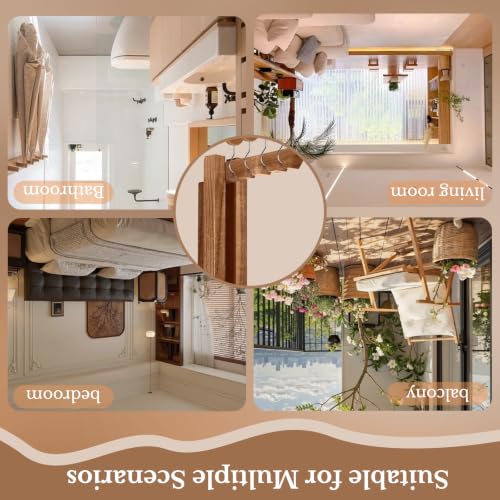 2 Pack Wall Mounted Folding Drying Rack, Wood Hanger for Laundry - Image 8