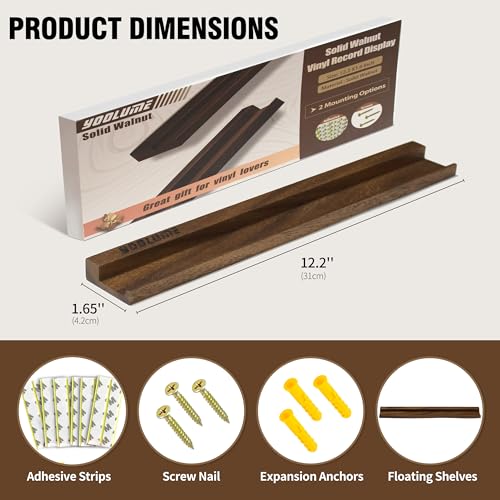 Record Wall Display No Drill with 2 Mount Options(Adhesive - Image 4