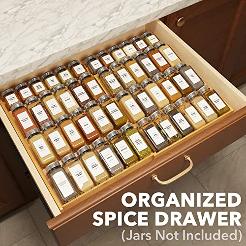 SpaceAid Bamboo Spice Drawer Organizer, (Need 3" Deep Drawer) - Image 3