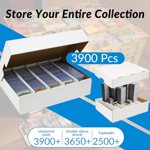 4-Pack Top loader Trading Card Storage Box,12000Count - Image 4