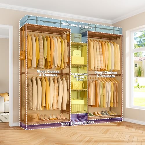 E4L L-shaped Clothes Rack, Heavy-Duty Garment Rack - Image 6