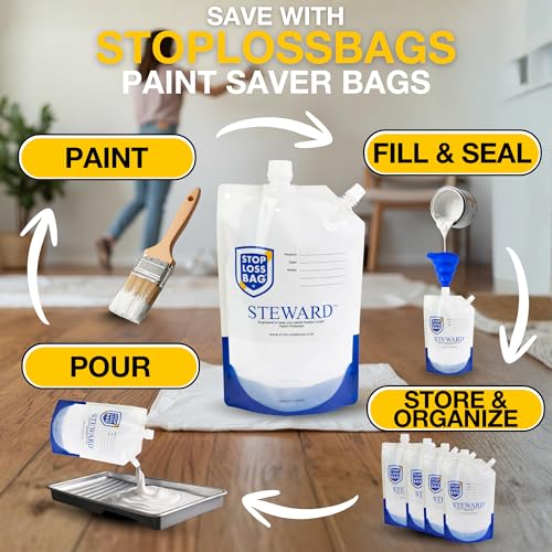 8 Reusable Paint Storage Bags 1L Leftover Paint | Home Organization - Image 5