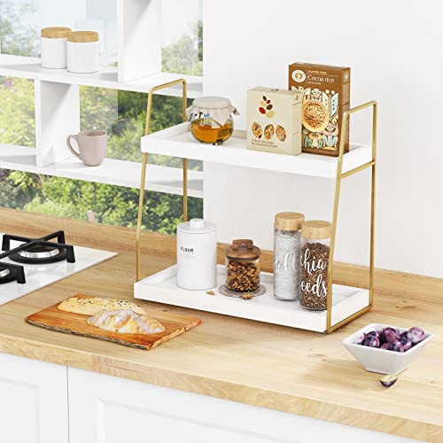 Forbena Bathroom Organizer Countertop, Gold Bathroom Counter Sink - Image 4