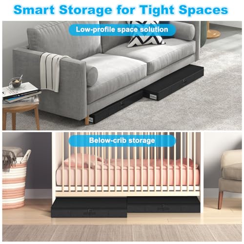 Under Bed Storage Container Bins 2 Pack, 4.5 Inch Slim Low - Image 6