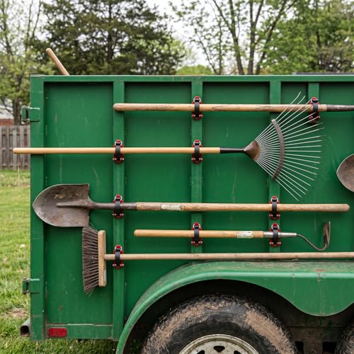 2 Pack Shovel Holder Wall Mount for Truck & Trailer | Garage Storage - Image 3
