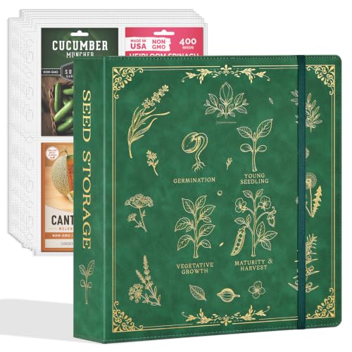 Seed Storage Organizer Binder, 2-Inch D-Ring with 180 - Image 2