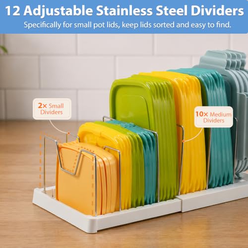 1 Pack Expandable Pot and Pan Organizers, 12 Adjustable Dividers - Image 7