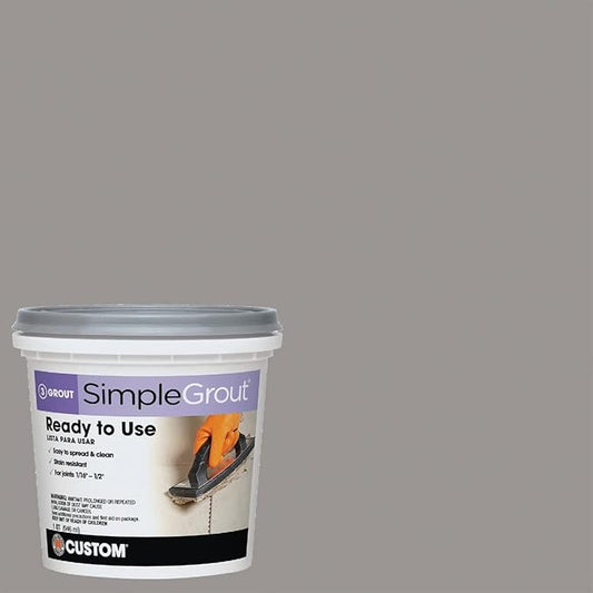 Custom PMG165QT 1-Quart Simple Premium Grout, Delorean Gray (Pack May Vary)