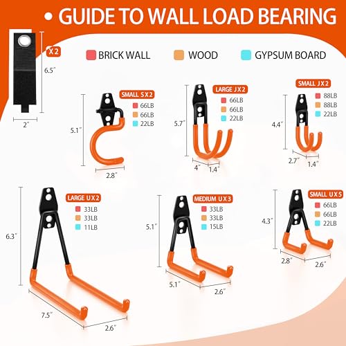 18 Pack Garage Hooks Heavy Duty - Anti-Slip Coating - Image 3
