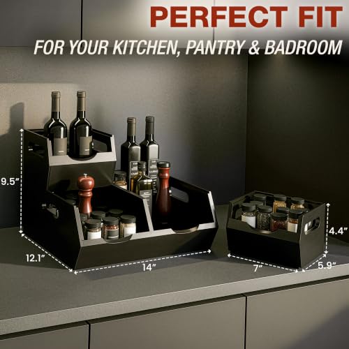 HOMESTEAD Stackable Solid Wood Storage Bins for Pantry & - Image 4