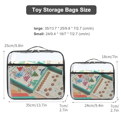 4 Pack Toy Storage Organizer Bags 13.7"L x 2.7"W x 9.7"H | - Image 4