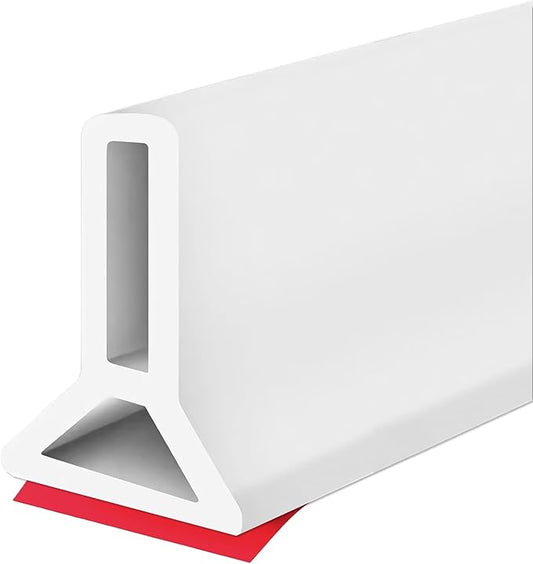 Collapsible Shower Threshold Water Dam 2"H 67"L Shower Water Barrier Water Stopper for Shower Wet and Dry Separation Bathroom and Kitchen
