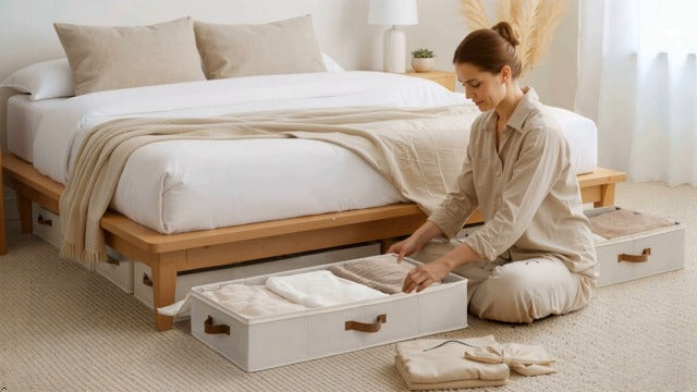 StorageWorks 6 Inch Low Profile Under Bed Clothes Storage Bins - Image 8