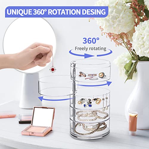 LETURE 5-Layers Rotatable Jewelry Storage Organizer Box - Image 4