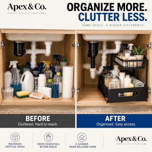 Apex & Co. 2-Tier Under Sink Organizer with Pull-Out - Image 6