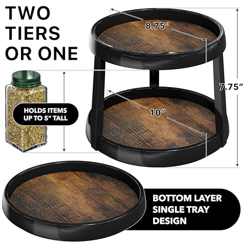 Simple Houseware 2-Tier Lazy Susan Spice Organizer, 10-Inch - Image 3