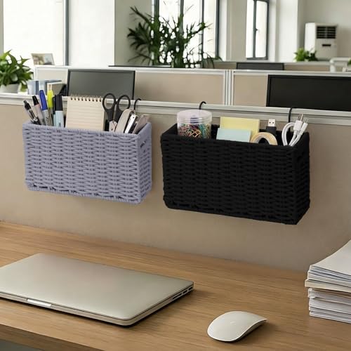 Cotton Rope Woven Bedside Caddy for Dorm Bed | Home Organization - Image 3
