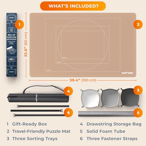 The Original Newverest Jigsaw Puzzle Mat Roll Up, Rose Gold - Image 3