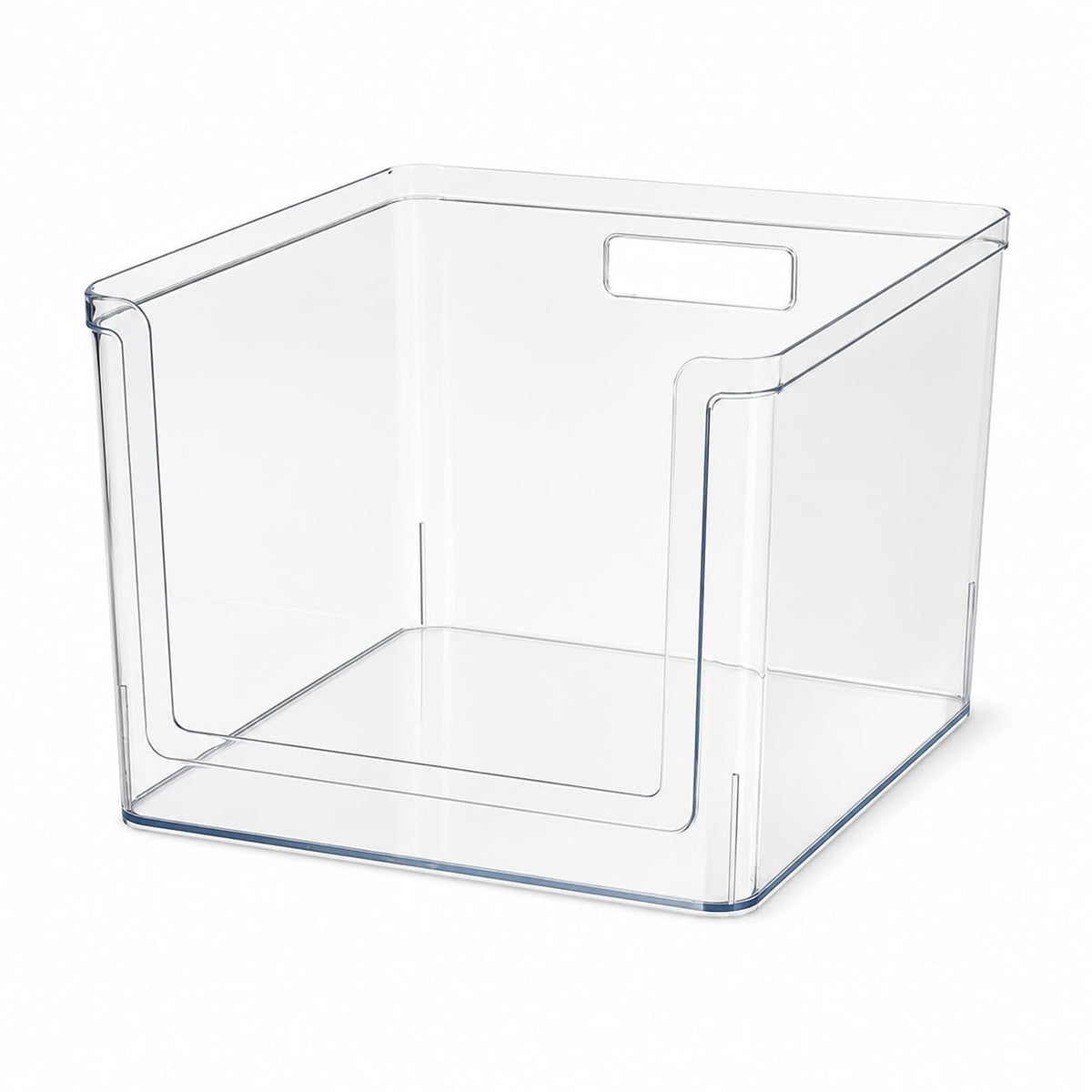 Extra Large Clear Open-Front Pantry Organizer Bin, 30.5x26.7x20.3 - Image 1