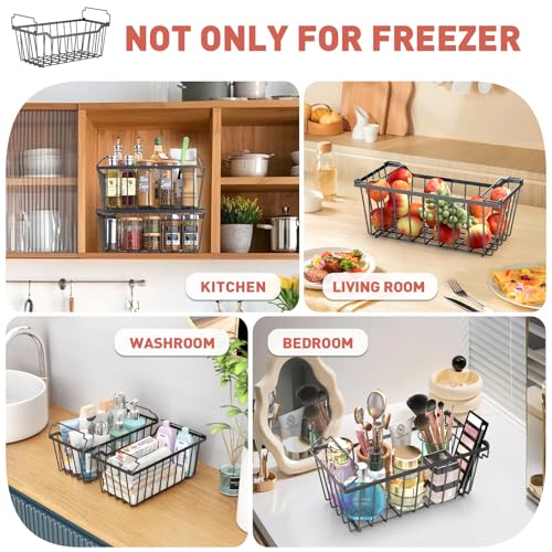 Freezer Organizer Bins for 5-7 Cu.FT Chest Freezer, 4 Pack Black - Image 8