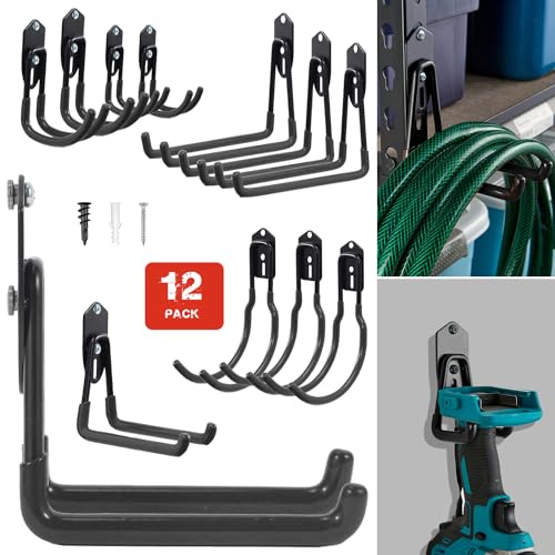 Wallmaster Garage Hooks Organizer Kit, 12 Pack | Garage Storage - Image 2