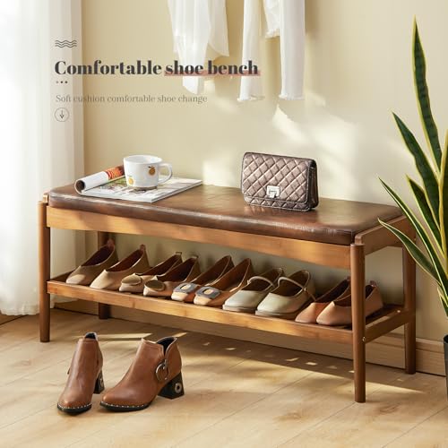 Shoe Rack Bench Entryway Bamboo Shoe Storage Bench | Home Organization - Image 8