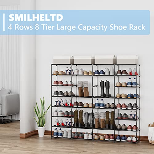SMILHELTD Large Shoe Rack 4 Row 8 Tier for Entryway | All Products - Image 5
