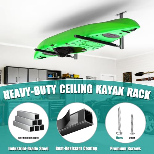 Adjustable Ceiling Kayak Storage Rack for Garage - Image 6