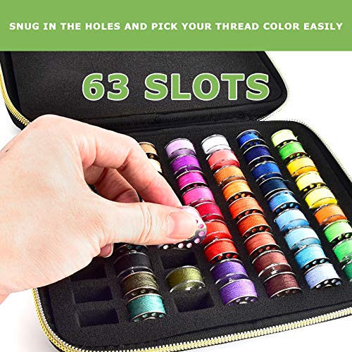 ALKOO Bobbin Holder Organizer Case, Holds 63 Bobbins - Image 5
