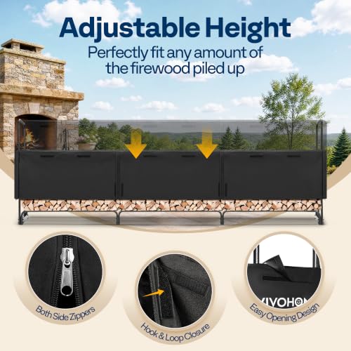 VIVOHOME 12ft Waterproof Log Rack Cover - Image 7