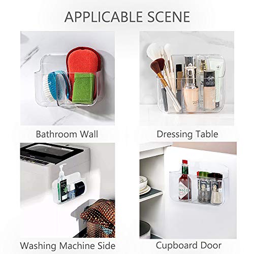 Plastic Wall Mount Organizer Rack Shelf Container Bin Storage Box - Image 5