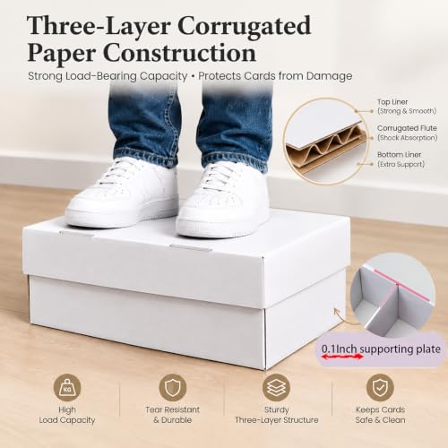 Bulk Card Storage box Flip Lid，4-Row 3200+Card Capacity - Image 5