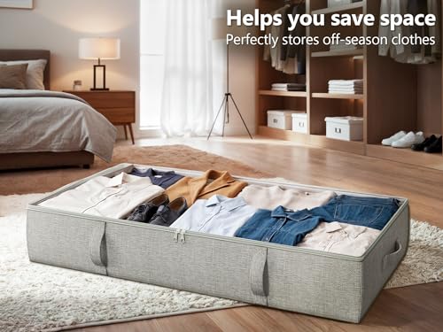 2-Pack Under Bed Storage Containers, 8 Inches Tall Clothes - Image 5