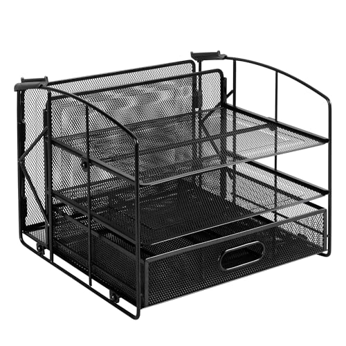 Amazon Basics Sturdy Rectangular Desktop Organizer with 3 Trays - Image 2