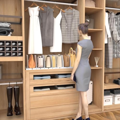 SPACEKEEPER Shelf Divider for Closet, Adjustable Purse Organizers - Image 7