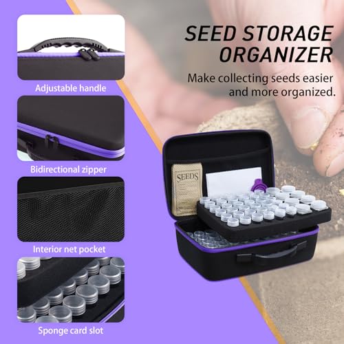 Seed Storage Organizer Box with 104 Bottles & Envelopes - Image 5