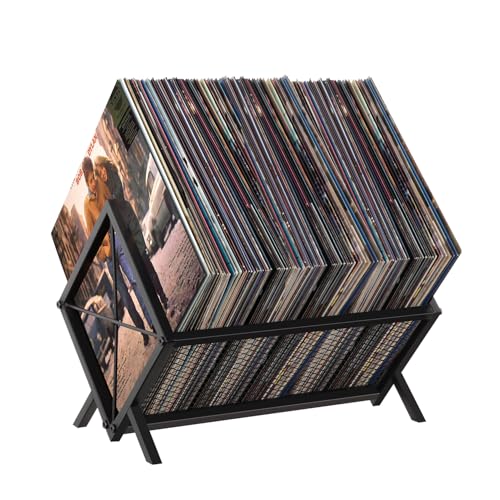 Vinyl Record Storage Holder - 80-100 LP Vinyl Organizer - Image 2