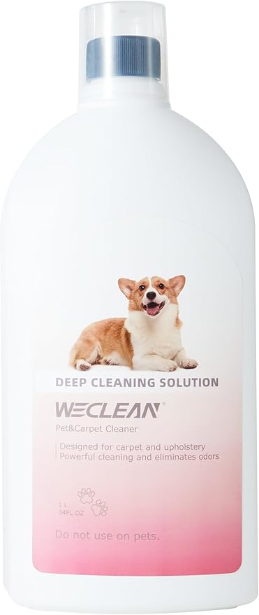 WECLEAN Professional Carpet Cleaner Machine Detergent,Carpet Cleaner Solution for Carpet, Rugs, and Upholstery, eliminates pet Stains, Messes and Odors, 34 Oz