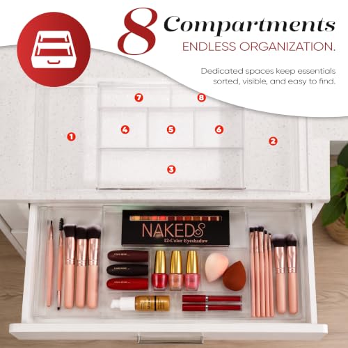 Masirs Expandable Drawer Organizer - Customizable Makeup Vanity - Image 7