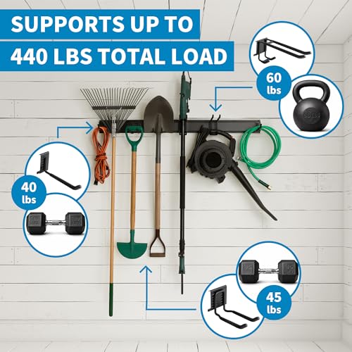 Garage Shovel And Rake Tool Organizer 48" 330lbs Capacity - Image 7