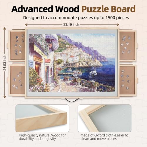 ALL4JIG 1500 Pieces 2-in-1 Tilting&Rotating Puzzle Board - Image 3
