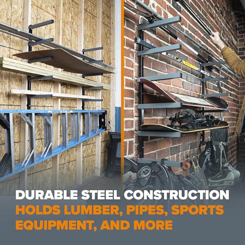 BORA Wood Rack, 6-Level Wall Mount Lumber Storage Rack - Image 7