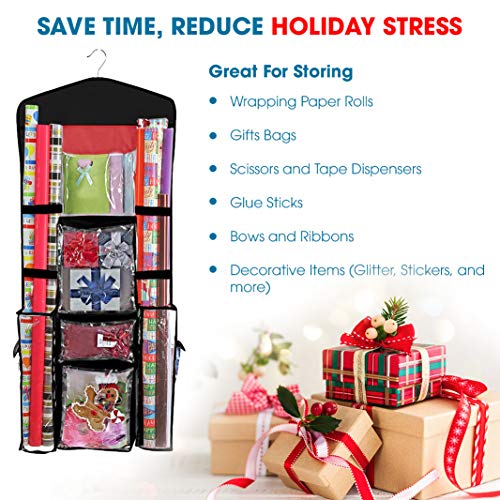 Hanging Double Sided Wrapping Paper Storage Organizer - Image 7